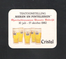 Bierviltje - Sous-bock - Bierdeckel CRISTAL ALKEN-TENTOONSTEL."BIEREN EN PINTELIEREN"- DOMEIN BOKRIJK 1982(B 973) - Bierviltjes