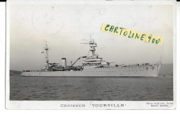 Navi Nave Da Guerra Anni 30 Croiseur Tourville In Navigazione Incrociatore Della Marina Francese (f.piccolo) - Krieg
