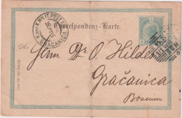 * AUSTRIA (EMPIRE) > 1900 POSTAL HISTORY > 5h Stationary Card From Wien To Gracanica, Bosnia - Brieven En Documenten