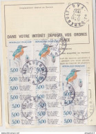 Fixe Martin Pêcheur Oiseau Ordre Réexpédition Temporaire Garéoult Port Gentil Gabon - 1961-....