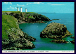 Ref 1653 - John Hinde Postcard - Great Newtown Head & Metal Man Tramore - Waterford Ireland - Waterford