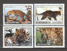 Korea North 1998 Mi 4085-4088 MNH WWF - AMUR LEOPARD - Ongebruikt