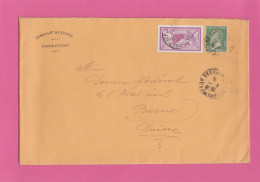 CONSULAT SUISSE, TOULOUSE. LETTRE AVEC E.A. TIMBRES Y+ T 145 ET 240 POUR BERNE. - Briefe U. Dokumente