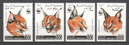 Somalia 1998 MNH Set WWF - CARACAL - Unused Stamps