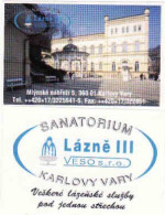 Czech Republic, 2 Matchbox Labels Karlovy Vary - Sanatorium Lázne III, Veso S.r.o. - Scatole Di Fiammiferi - Etichette