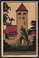 Steindruck-AK Villingen I. Schwarzwald, Kaiserturm  - Andere & Zonder Classificatie