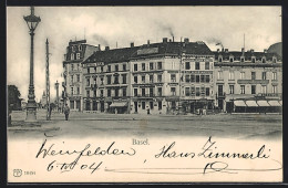 AK Basel, Strassenpartie Am Hotel Continental  - Basilea