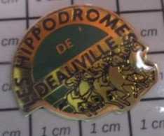 615A Pin's Pins / Beau Et Rare / ANIMAUX / CHEVAL EQUITATION HIPPISME LES HIPPODROMES DE DEAUVILLE - Animals