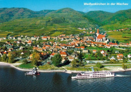 1 AK Österreich / Niederösterreich * Weißenkirchen In Der Wachau Mit Spätgotischer Wehrkirche - Luftbildaufnahme * - Wachau