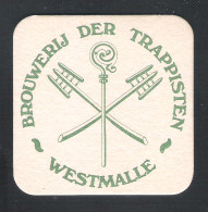 Bierviltje - Sous-bock - Bierdeckel    TRAPPISTENBIER  WESTMALLE  / GROEN  (B 1012) - Bierdeckel