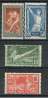 FRANCE. - 1924, OLYMPIC GAMES STAMPS COMPLETE SET OF 4, UMM (**). - Unused Stamps
