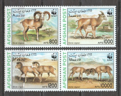 Afghanistan 1998 Mi 1819-1822 In Pairs MNH WWF - URIAL SHEEP - Ongebruikt