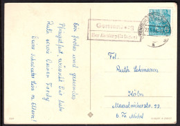 GERSTENBERG über ALTENBURG Bez Leipzig = Pleißenaue 1958 LANDPOSTSTEMPEL Blau Auf AK  > Köln - Briefe U. Dokumente