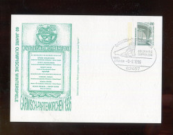 "BUNDESREPUBLIK DEUTSCHLAND" 1996, Privatpostkarte "Olympische Winterspiele" Mit SSt. "GARMISCH-PARTENKIRCHEN" (A2111) - Privatpostkarten - Gebraucht