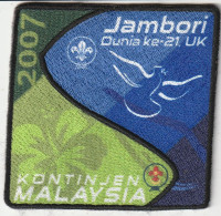 MALAYSIA  --  21 JAMBORI DUNIA KE   --  UK - 2007  --  SCOUT, SCOUTISME, JAMBOREE  -- OLD PATCH  -- - Movimiento Scout