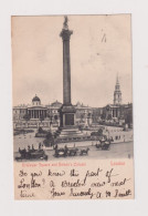 ENGLAND - London Trafalgar Square And Nelsons Column Used Vintage Postcard - Trafalgar Square