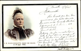 CPA Marie Henriette, Reine Der Belgier, Trauerkarte - Familles Royales