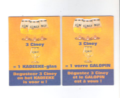 Bierviltje - Sous-bock - Bierdeckel  CINEY - 3 CINEY = 1 KADEEKE-GLAS / 1 VERRE GALOPIN    (B 1037) - Bierviltjes
