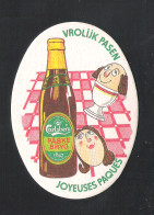 Bierviltje - Sous-bock - Bierdeckel  CARLSBERG - PASKE BRYG - VROLIJK PASEN - JOYEUSES PAQUES (B 1038) - Beer Mats