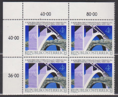 1980 , Mi 1653 ** (5) - 4er Block Postfrisch - Kongreß Der Internationalen Vereinigung Für Brückenbau Und Hochbau - Nuevos