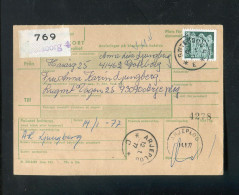 "SCHWEDEN" 1977, Paketkarte Ex Goeteborg Mit Rueckseits Umfangreicher Frankatur (A2113) - Covers & Documents