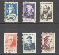 Yvert 989 à 994 - Célébrités Françaises   -  Série De 6 Timbres Oblitérés - Used Stamps