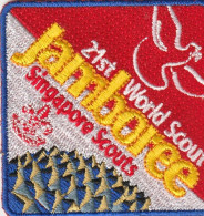 SINGAPORE SCOUTS  --  21st WORLD SCOUT JAMBOREE   --  SCOUT, SCOUTISME, JAMBOREE  -- OLD PATCH  -- - Padvinderij