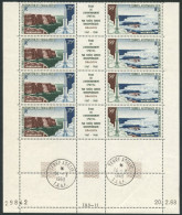 TAAF - PA N°16A  - 25F+30F LANCEMENT DU 1ER SATELLITE - BLOC DE 4 - TRIPTYQUES - COIN DATE 20.2.68 - Unused Stamps