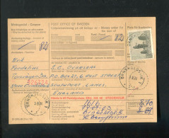 "SCHWEDEN" 1974, Postanweisung Mit K1 "OERNSKOLOSVIK" (A2114) - Lettres & Documents