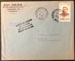 Madagascar, Divers Sur Enveloppe, Griffe TROISIEME CIRCUIT DE VITESSE DE TANANARIVE 1954 - (A1552) - Airmail