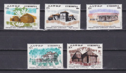 ETHIOPIA 1972, Sc #620-624, Architecture Of Ethiopian Provinces, MNH - Ethiopia