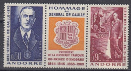 FRENCH ANDORRA 245-246,unused - De Gaulle (General)