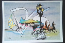 ► ENGHIEN-Les-BAINS - Casino Lac Courses Chevaux  Tirage Limité 1992 - Illustrateur - D'après Dessin Janick PREST - Enghien Les Bains