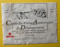 20087 - Cuvée Du 40ème Anniversaire Du Débarquement 6 Juin 1984 Mommessin - Militaria