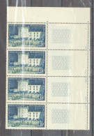 Yvert 995 - Chateau De Villandry  -  Bloc De 4 Timbres Neufs Sans Traces De Charnières - Bord De Feuille - Unused Stamps