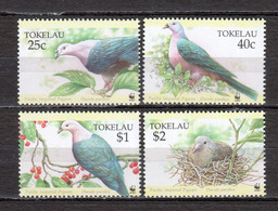 Tokelau 1995 Mi 210-213 MNH WWF - DOVES - Unused Stamps