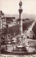 13 Marseille ,La Fontaine Cantini Et Avenue Du Prado ,CPA Année 1914  Ed. LL.N° 384 Autobus Et Voitures D'époque - Non Classés