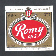 BROUWERIJ ROMAN - OUDENAARDE - ROMY PILS   - BIERETIKET  (BE 295) - Birra