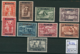 Ruanda-Urundi - Goutte De Lait Surchargé Ruanda-Urundi çàd N°81/89* (MH) - Unused Stamps