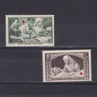 FRANCE 1940, Sc #B101-B102, Charity Stamps Red Cross, MH/No Gum - Neufs