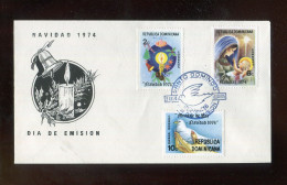 "DOMINIKANISCHE REPUBLIK" 1974, Mi. 1076-1078 "Weihnachten" FDC (A2116) - Navidad