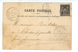 Carte Avec En Tête Du Cabinet De Mr VOILLIARD 33 Rue De La Préfecture DIJON 21 ( Fléty ) Cachet De LACANCHE Février 1900 - Dijon