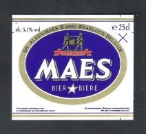 BROUWERIJ ALKEN - MAES - WAARLOOS - MAES BIER   - 1 BIERETIKET  (BE 300) - Bier