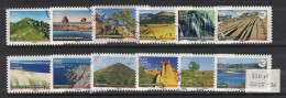 France 2021 - Adhésifs - Yvert 2025 à 2036 Oblitérés Avec Cachets Ronds - Tourisme, Sites Naturels - Used Stamps