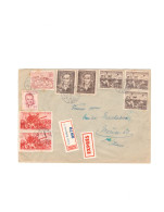 * CZECHOSLOVAKIA (R-1) > 1952 POSTAL HISTORY > Registered Express Cover From Ceske Budejovice To Hani - Lettres & Documents