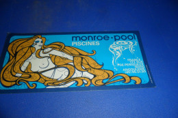 AUTOCOLLANT  PUB  MONROE -POOL PISCINES - Stickers