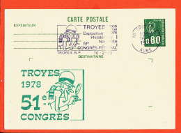 08766 / ⭐ ♥️ TROYES 10-Aube 51e Congrès Fédéral Exposition Philatélique Nationale 13-15 Mai 1978 - Troyes