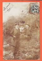 08912 / ⭐ ♥️ Carte-Photo Postée LA GUILLOTIERE 69-Rhone 2 Jeunes Hommes Enfant Dans Nature 1905 à Louis JURY Vernaison  - Altri & Non Classificati