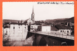 08676 / SAINT-ANTONIN-NOBLE-VAL 82-Tarn Garonne Pont Eglise 1940s Photo-Bromure 15x19,5cm ARGRA N°1415 St - Saint Antonin Noble Val