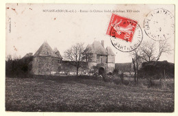 08602 / Peu Commun NOYANT-MEON Ruines Chateau Feodal GALMER 1909 De Emélie à JUINIER Rue Croix Verte-L.B Maine-Loire - Sonstige & Ohne Zuordnung